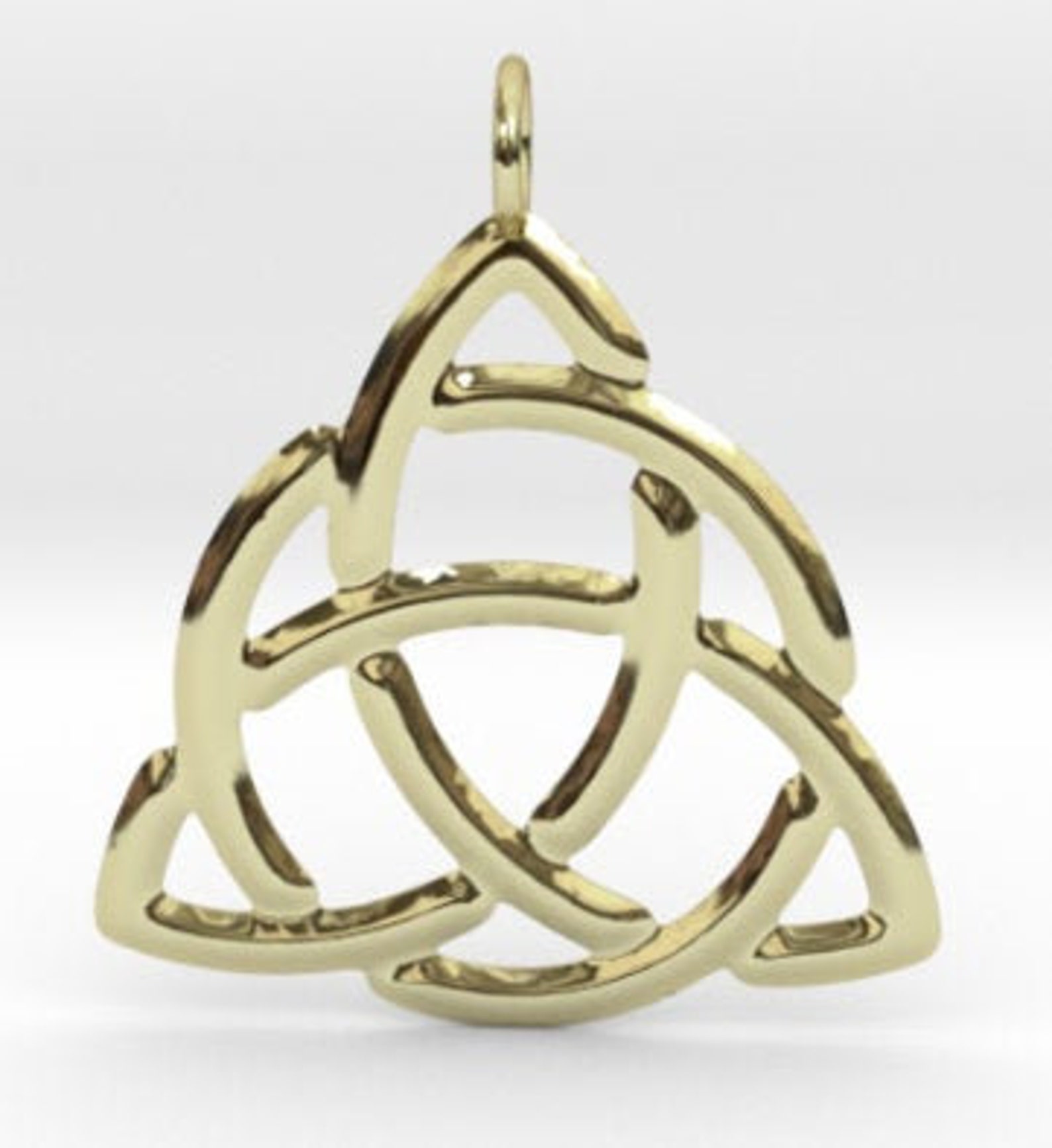 Solid 14k gold Trinity necklace Trinity knot necklace Celtic Etsy