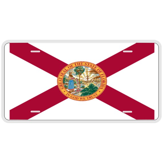 Florida Flag License Plate Aluminum License Plate - Etsy