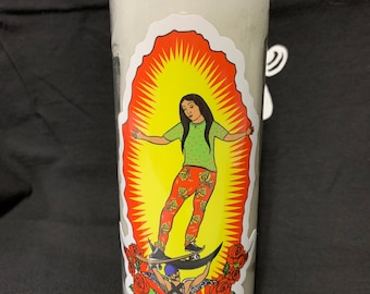 Guadalupe Skates Candle