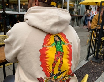 Guadalupe Skates beige hoodie