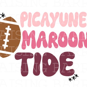 Picayune png, maroon tide png, picayune sublimation design, picayune memorial highschool png