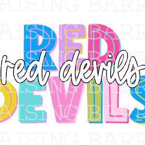 Red Devils sublimation | devils mascot png, devils png, devil mascot png design download