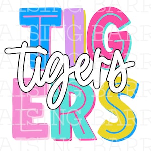 Diseño de sublimación de tigres / diseño de mascota de tigres, diseño png de tigres, descarga de sublimación de tigres