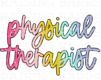 Physical therapist  sublimation | physical therapy png, physical therapy design, pt design, PT png, PT digital design download