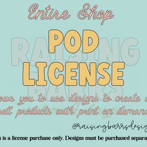 POD license, print on demand license