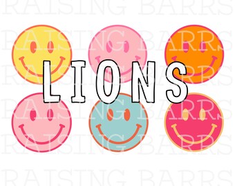 Lions  png| Lions mascot png, lions sublimation design, mascot png, lions digital design download