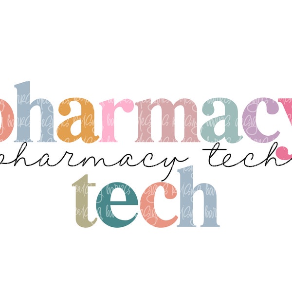 Pharmacy Tech sublimation | pharmacy Tech  png, pharmacy technician digital file, digital design download