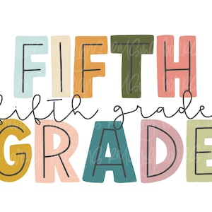 Fifth grade png| Fifth grade teacher png, fifth grade sublimation design download