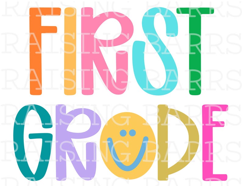 First Graders Smiling First Grade Smile PNG, Back to School Sublimation Design (instant ...