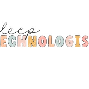 Peut inclure: Un design graphique coloré avec le texte "sleep technologist" dans un arc-en-ciel de couleurs.