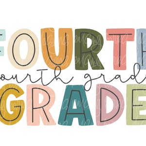 Fourth grade png| Fourth grade teacher png, fourth grade sublimation design download