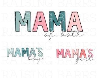 Mama of both sublimation bundle | mamas girl png , mamas boy png, mama png digital design download