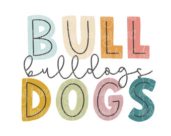 Bulldogs Mascot PNG | Sublimation Design (Digital Download)