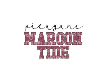 png Picayune Maroon Tide Sublimation digital design