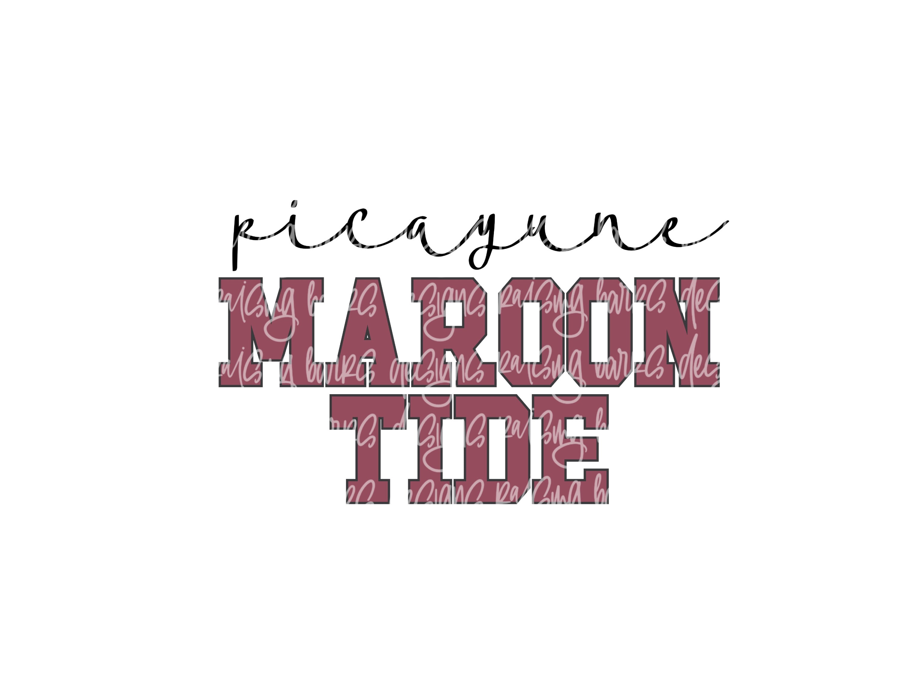 Picayune Maroon Tide Sublimation Download