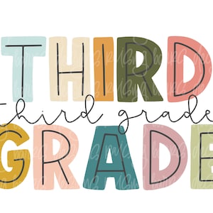 Third grade png| Third grade teacher png, third grade sublimation design download