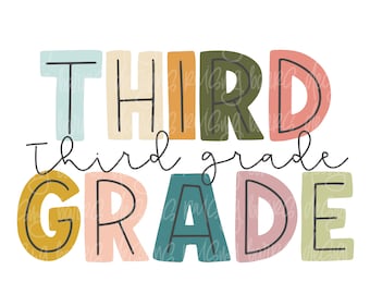 Third grade png| Third grade teacher png, third grade sublimation design download