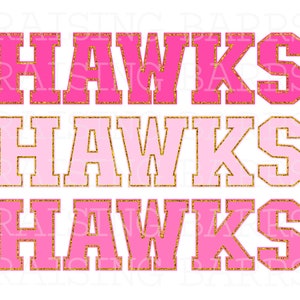 Pink Hawks png | Hawks mascot sublimation, Hawks mascot png, Hawks png design, digital design download