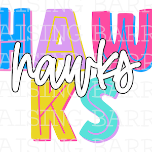 Hawks png | Hawks mascot sublimation, Hawks mascot png, Hawks png design, digital design download
