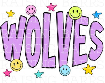 Wolves png | Wolves mascot sublimation, Wolves mascot png, Wolves png design, digital design download