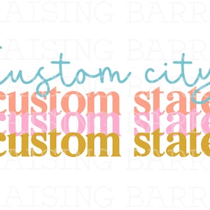 City state png, personalized city design, personalized city state sublimation