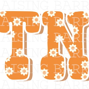 Tennessee daisy design png, digital design download