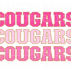 Pink Cougars png| cougars mascot png, cougars sublimation design, mascot png, cougars digital design download