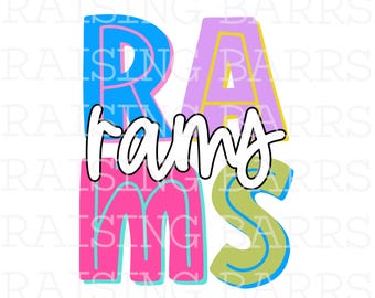 Rams sublimation design| Rams png, rams mascot png, Rams png digital design download