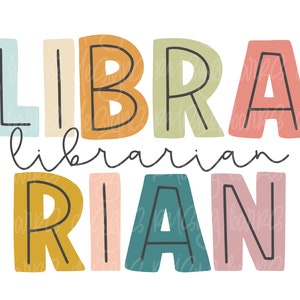 Librarian png| school librarian png, school librarian sublimation, library worker png, librarian digital download
