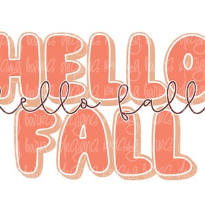 Hello Fall Png Fall Sublimation Design, Fall Png, Autumn Png, Fall ...