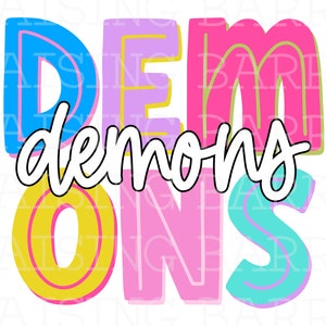 Demons png, demons mascot, sublimation, demons digital download