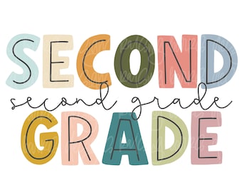 Second grade png| Second grade teacher png, second grade sublimation design download