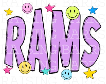 Rams sublimation design| Rams png, rams mascot png, Rams png digital design download
