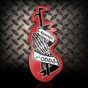 Against All Odds | fire helmet sticker | car sticker | firetruck | laptop sticker | water bottle sticker decal firefighter sticker | FD Hook