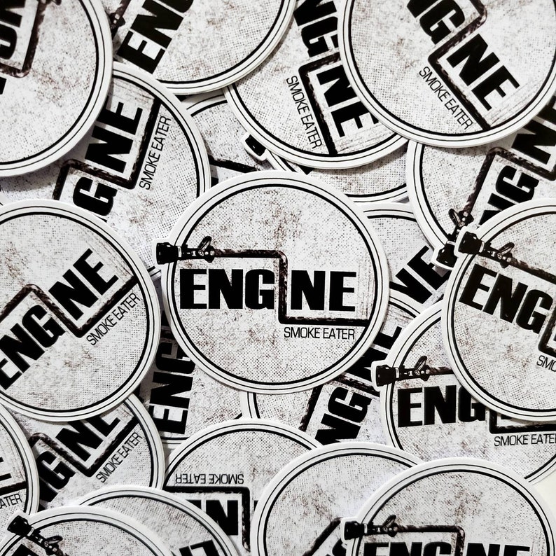 Engine Smoke Eater Firefighter Sticker Fire Etsy