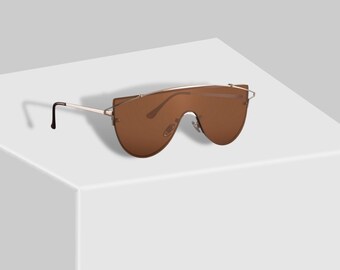 BROWNY STUTTGART | Vintage Sonnenbrille | UV400 | Braun | Retro | Oval