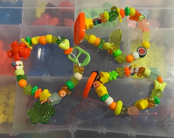 Decora Igari Mori Kei Cottagecore Juminocore Autumn / Fall / Summer OOAK Kandi Bracelets
