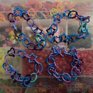 Pulseras Kandi OOAK con eslabones de cadena Galaxy Decora de Scenecore al azar