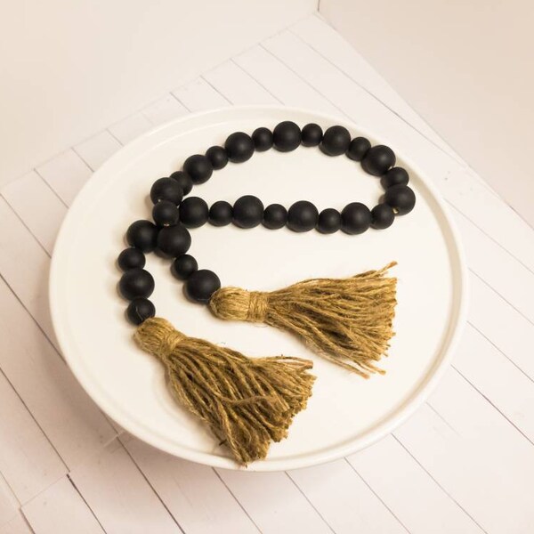 Black Tassel Garland Etsy