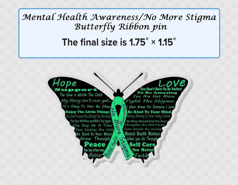 thumbnail image 2 of Mental Health Matters Pin Badge, 32mm, Awareness Badges, Self Care... 2 of 13