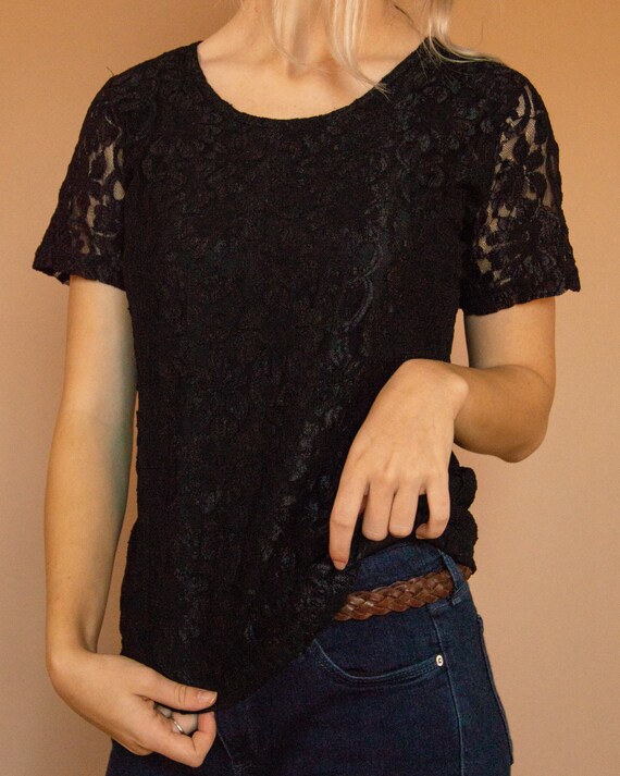 90s Lace Baby Tee - image 6