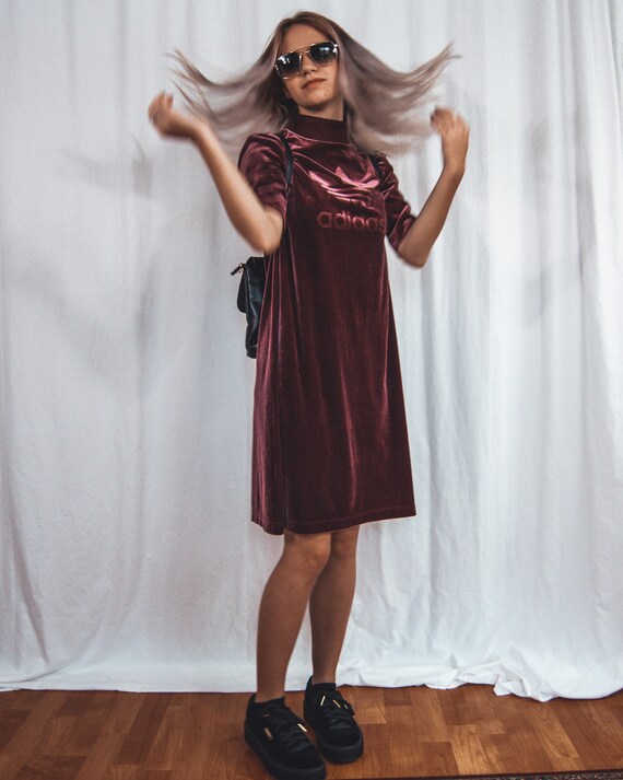 velvet adidas dress
