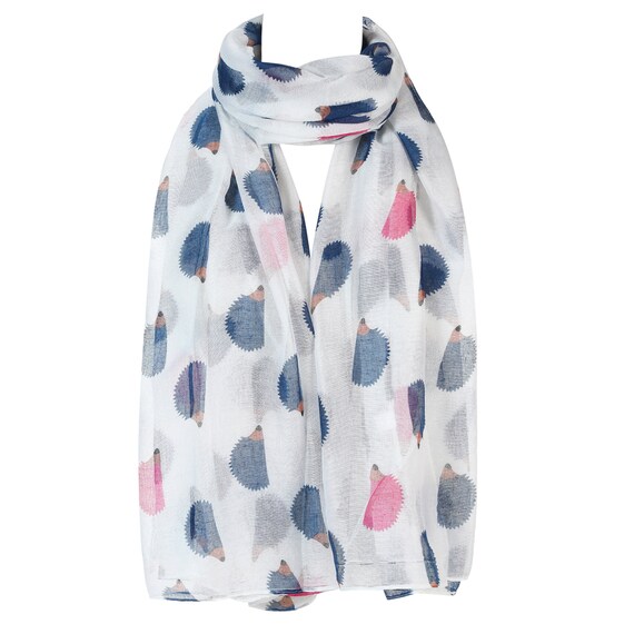 Hedgehog Print Design Lightweight Scarves for Women Large Size