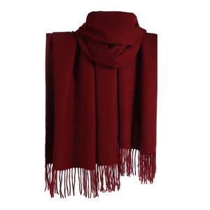 London Scarfs Winter Warmer Thick Cashmere Feel Scarf Wrap Blanket Shawl Warm Soft Maroon