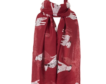 Women's Dalmatian Dog Print Scarfs