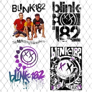 Combo 20 File Png Blink 182, Pop Punk Band Design, 182 World Tour 2024 Png, Digital Download zdjęcie 3