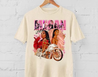 Nouveau t-shirt Megan Thee Stallion, chemise Megan Thee Stallion années 90, tournée des étalons Megan Thee Stallion 2024