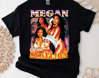 Chemise Megan Thee Stallion Tour 2024, t-shirt unisexe à manches courtes et pull Tour 2024, chemise design graphique Megan Thee Stallion