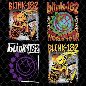 Combo 20 File Png Blink 182, Pop Punk Band Design, 182 World Tour 2024 Png, Digital Download zdjęcie 2