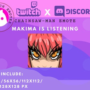 Anime Girl Emote Chainsaw-Man Makima Twitch Emote